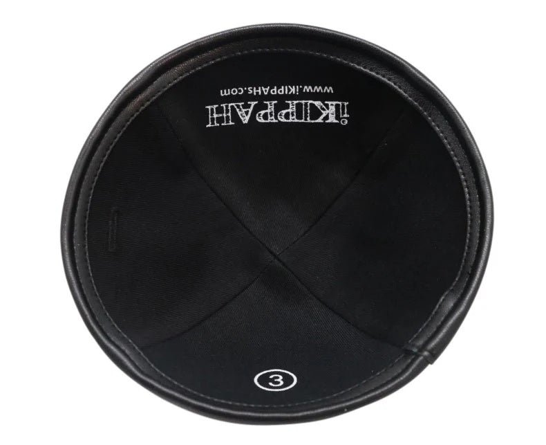 IKIPPAH en Velours - Noir avec liseré en cuir