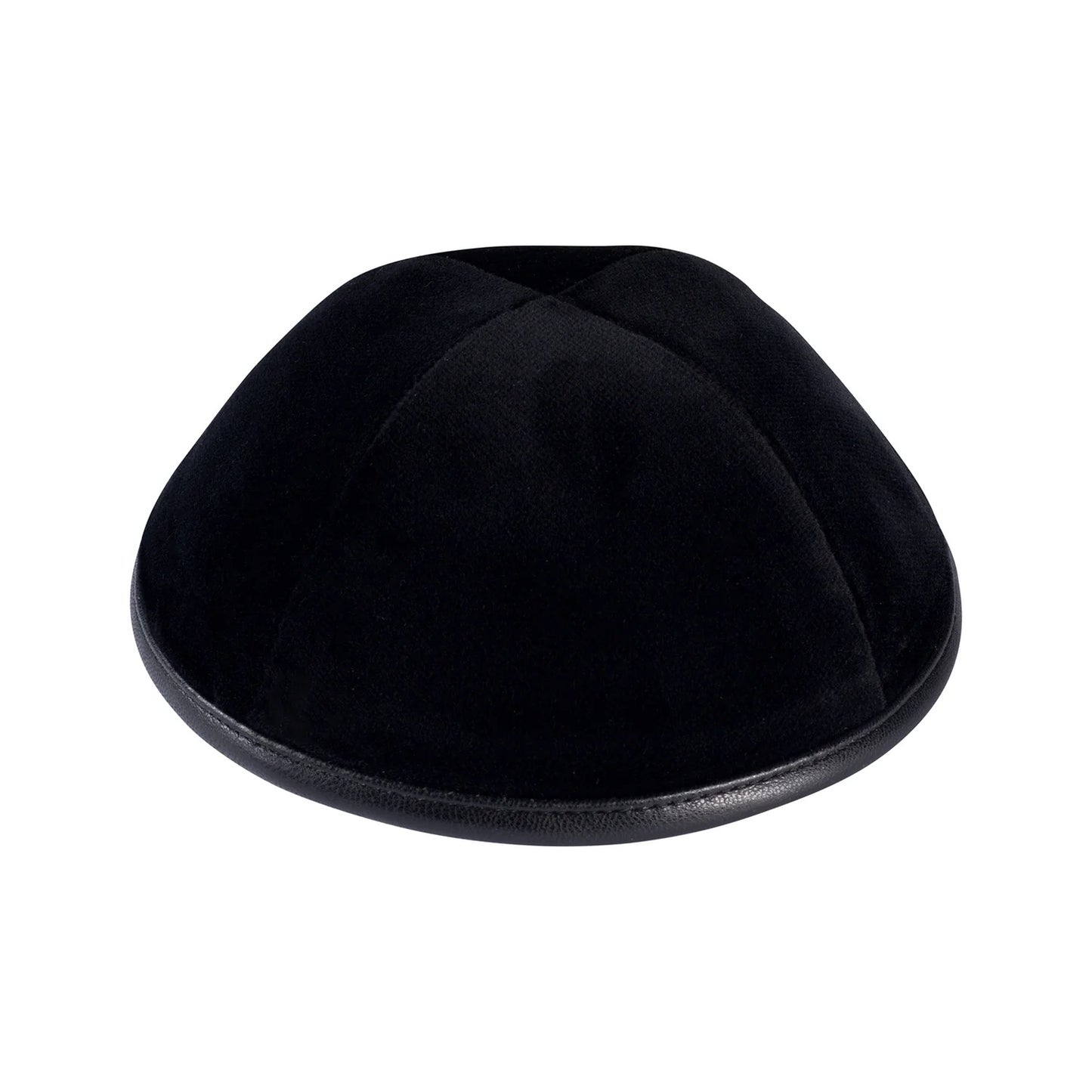 IKIPPAH en Velours - Noir avec liseré en cuir